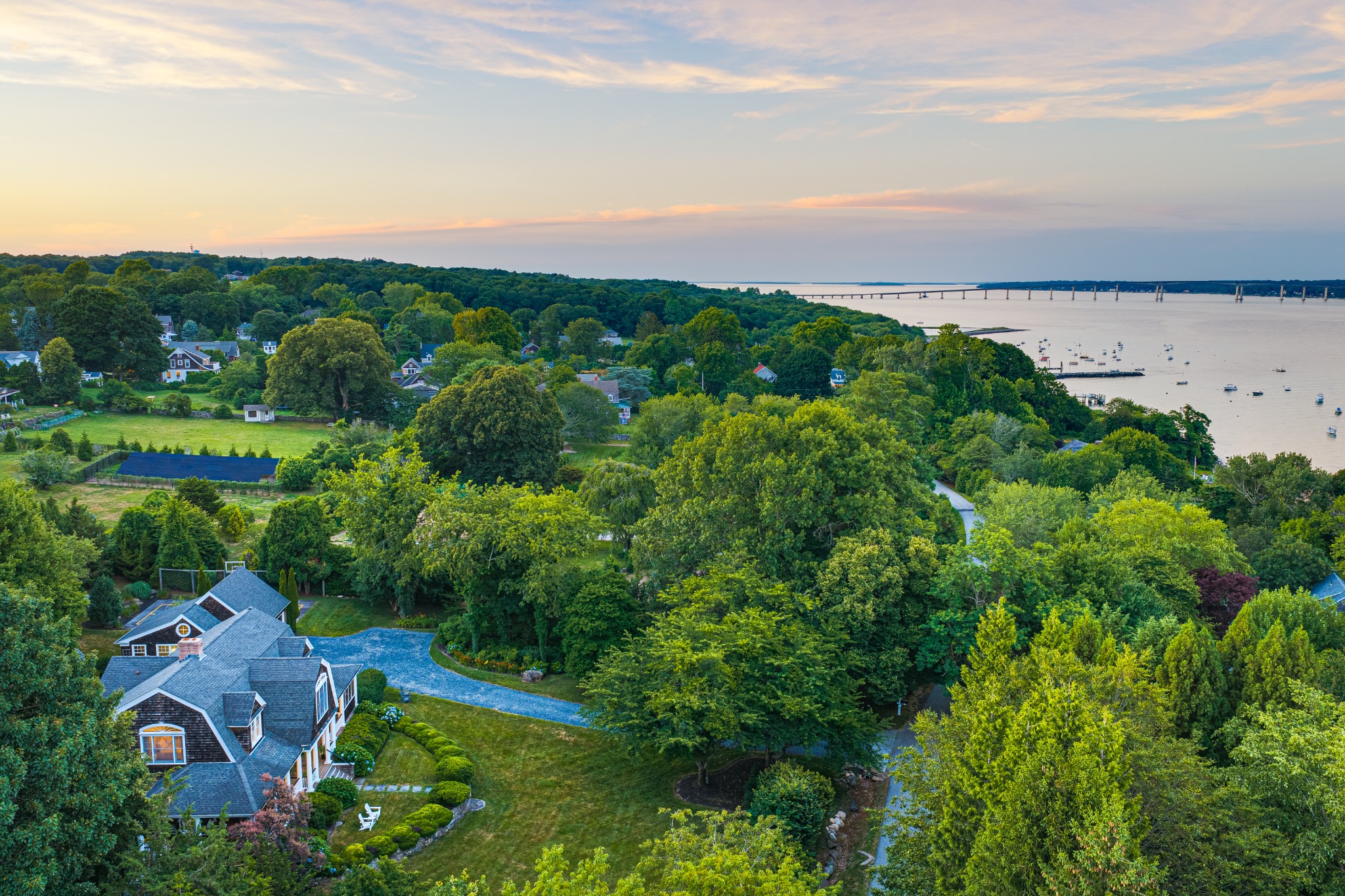 Coastal landscape in Saunderstown, Rhode Island